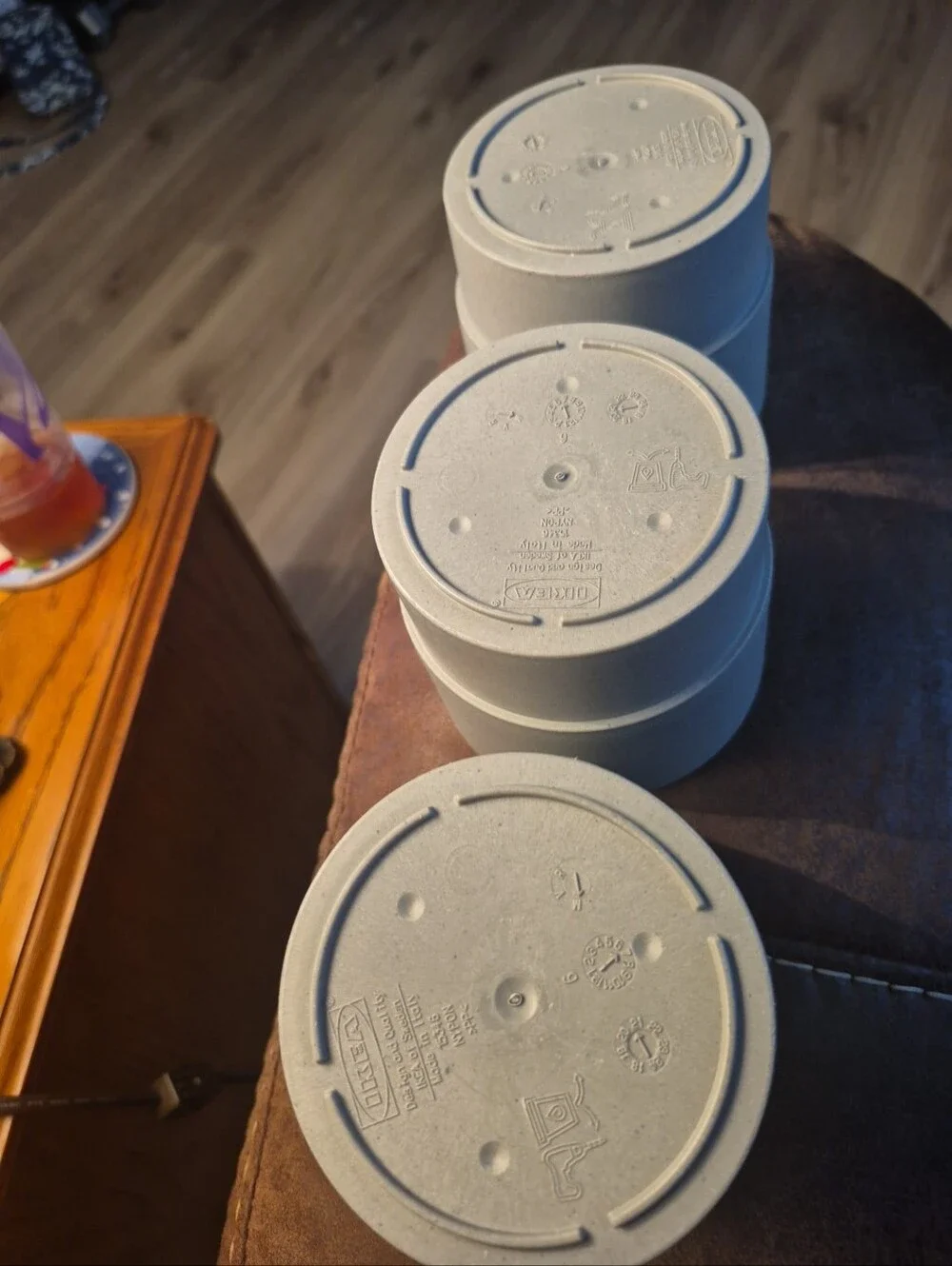 LOT OF 3 IKEA NYPON Plant Pot Indoor/outdoor Gray 3 ½